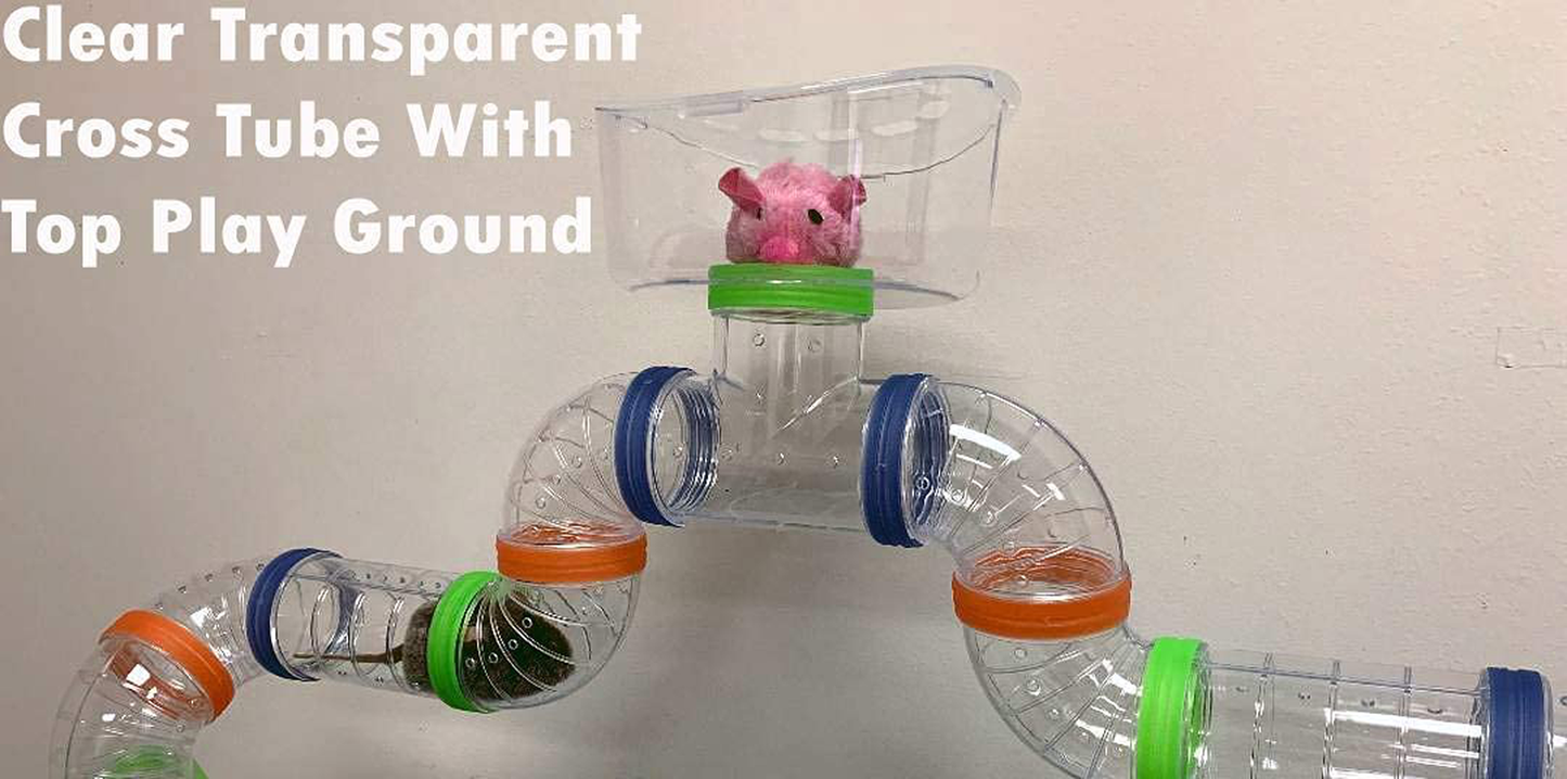 Large 5-Level Funland with Acrylic Clear Tunnels Tubes Base Top Play Zone for Habitat Hamster Rodent Gerbil Mouse Mice Small Animal Critter Cage Animals & Pet Supplies > Pet Supplies > Small Animal Supplies > Small Animal Habitats & Cages Mcage   