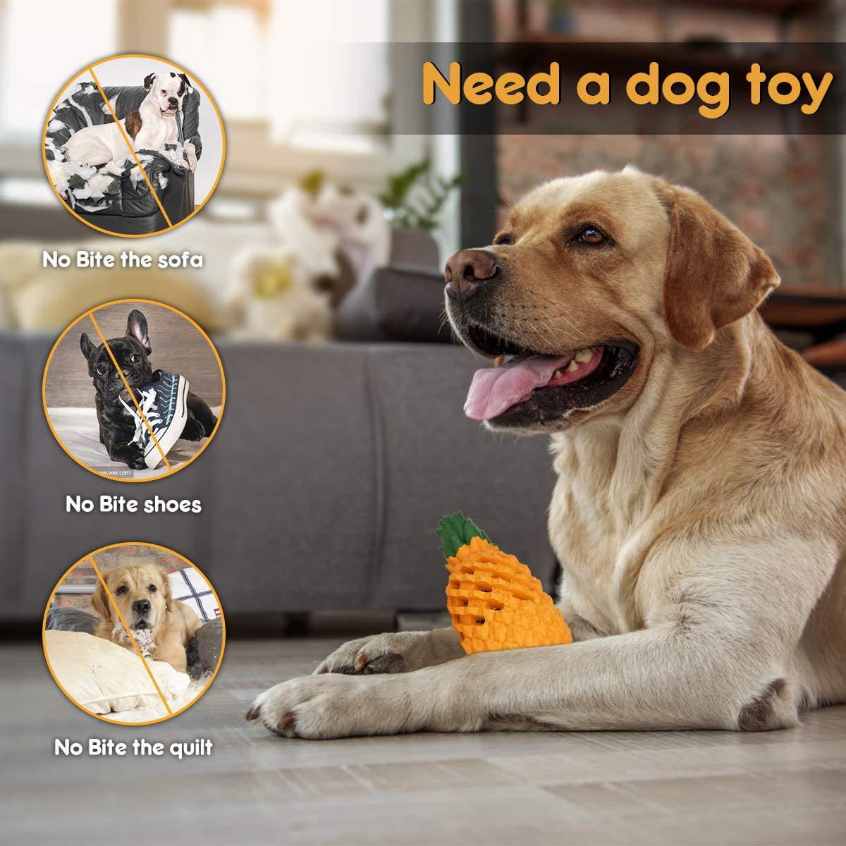 Dog Chew Toys for Aggressive Chewers, Tough Chew Toys for Dogs - Indestructible Durable Dog Toys for Boredom - Dog Chew Toys for Large Medium Dogs, Lifetime Replacement Animals & Pet Supplies > Pet Supplies > Dog Supplies > Dog Toys MIDOG   