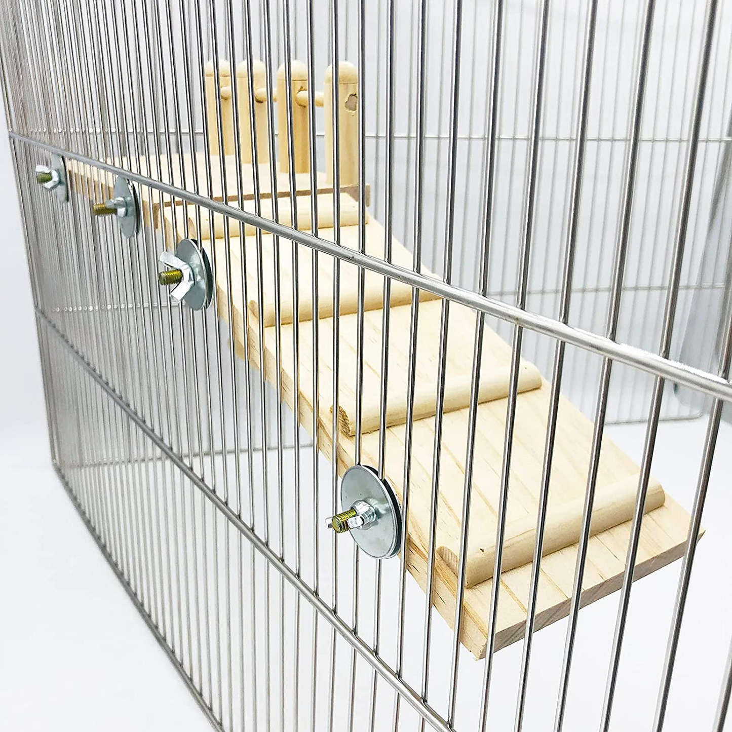 CAREUPET Bird Wooden Play Gyms Stands with Climbing Ladder and Acrylic Wood Swing for Green Cheeks, Lovebirds, Finches, Conures, Cockatiels, Parakeets, Bird Perches Cage Play Chewing Toys Animals & Pet Supplies > Pet Supplies > Bird Supplies > Bird Gyms & Playstands CAREUPET   