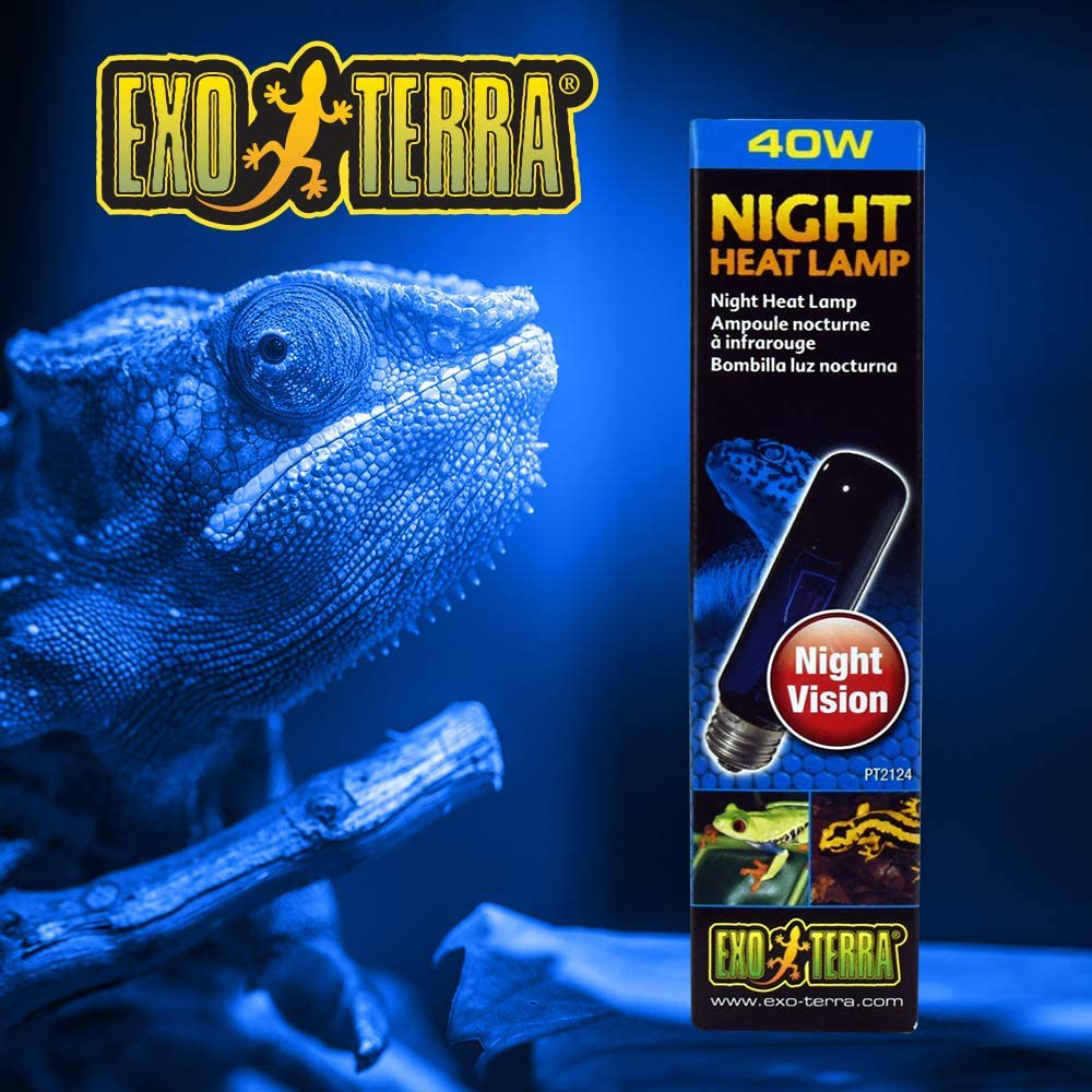 Exo Terra Night Glo Moonlight Heat Lamp, T10 Reptile Terrarium Light Bulb, 40 Watts, PT2124A1 Animals & Pet Supplies > Pet Supplies > Reptile & Amphibian Supplies > Reptile & Amphibian Habitat Heating & Lighting Exo Terra   