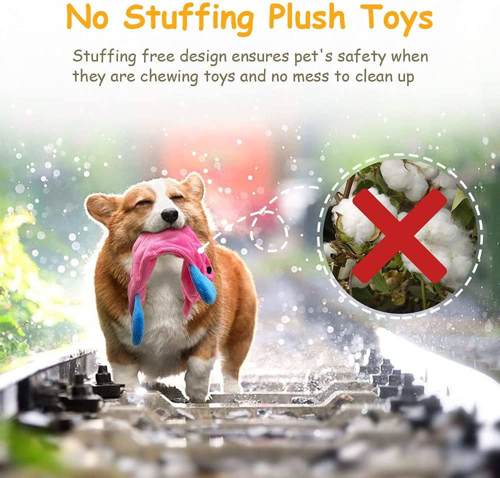 AWOOF No Stuffing Dog Toy 5 Pack,Crinkle Squeaky Dogs Teething Chew Toys Set for Small Medium Large Breed Puppies Aggressive Chewers,Durable Birthday Interactive Plaything Dogs Doggies Toys Bulk Animals & Pet Supplies > Pet Supplies > Dog Supplies > Dog Toys AWOOF   