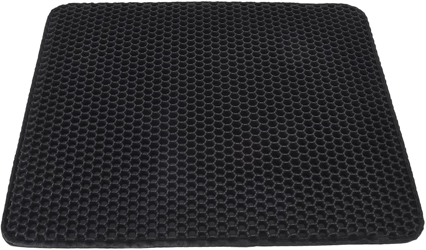 Binyalir Cat Litter Mat Litter Trapping Mat, Honeycomb Double Layer Design Cat Litter Mat EVA anti Slip Double Layer Scatter Control Cat Litter Trapping Pad for Litter Boxes Animals & Pet Supplies > Pet Supplies > Cat Supplies > Cat Litter Box Mats Binyalir   