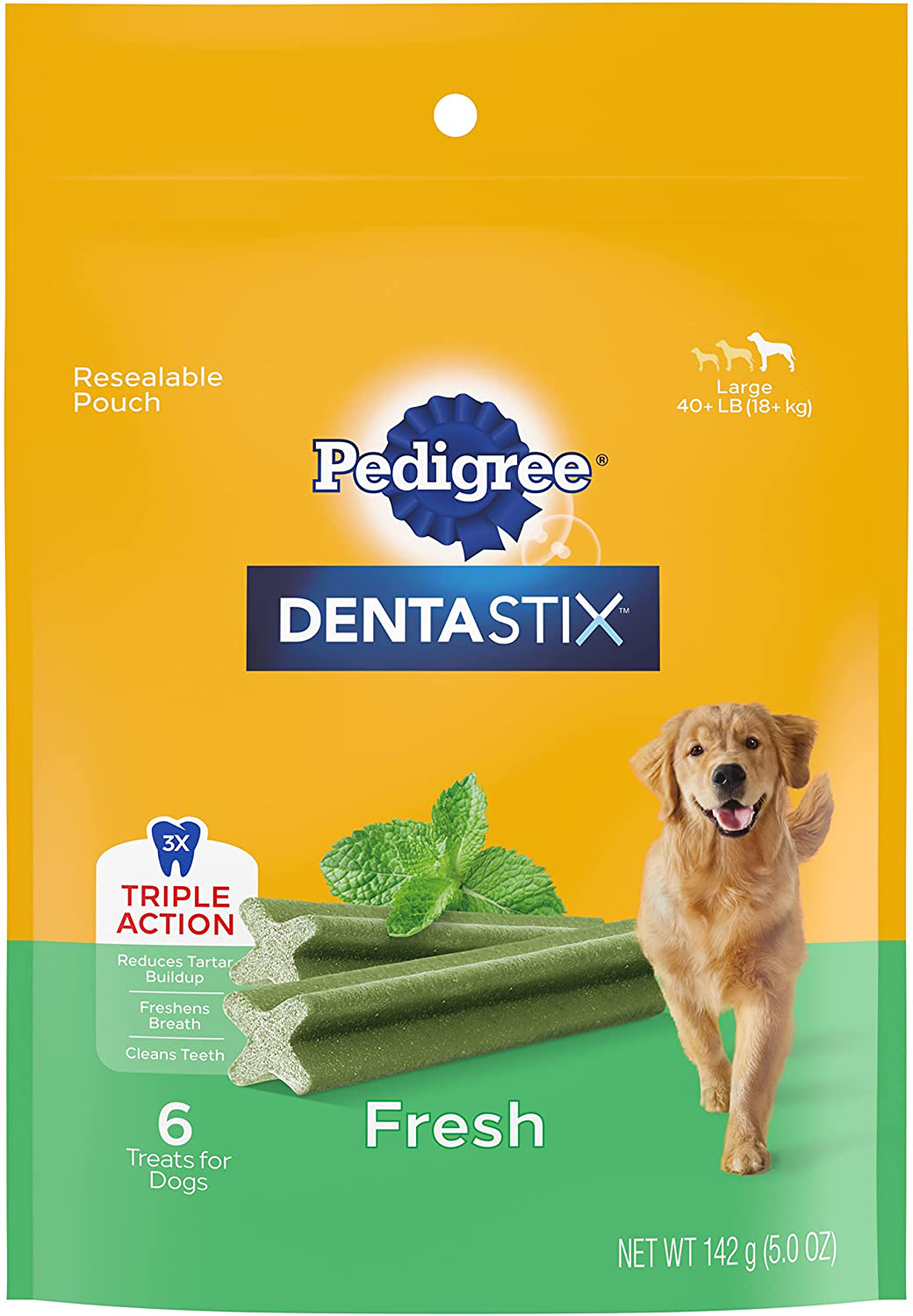Pedigree Dentastix Fresh Treats for Large Dogs, 30+ Pounds Animals & Pet Supplies > Pet Supplies > Dog Supplies > Dog Treats Pedigree 6 Treats (Pack of 7)  