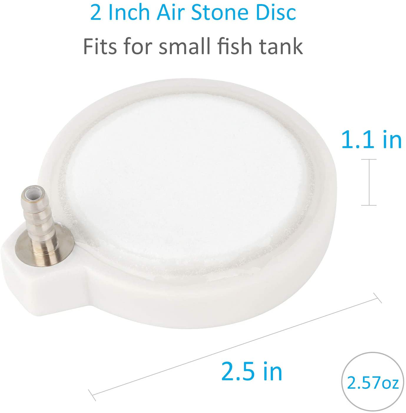 Pawfly 2 Inch Fine Bubble Air Diffuser Air Stone Disc for Small Air Pump Aquarium Fish Tank