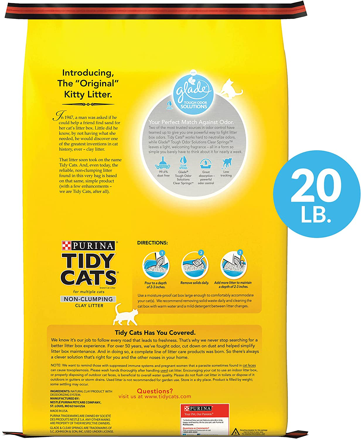 Purina Tidy Cats Non-Clumping Cat Litter Animals & Pet Supplies > Pet Supplies > Cat Supplies > Cat Litter Purina Tidy Cats   