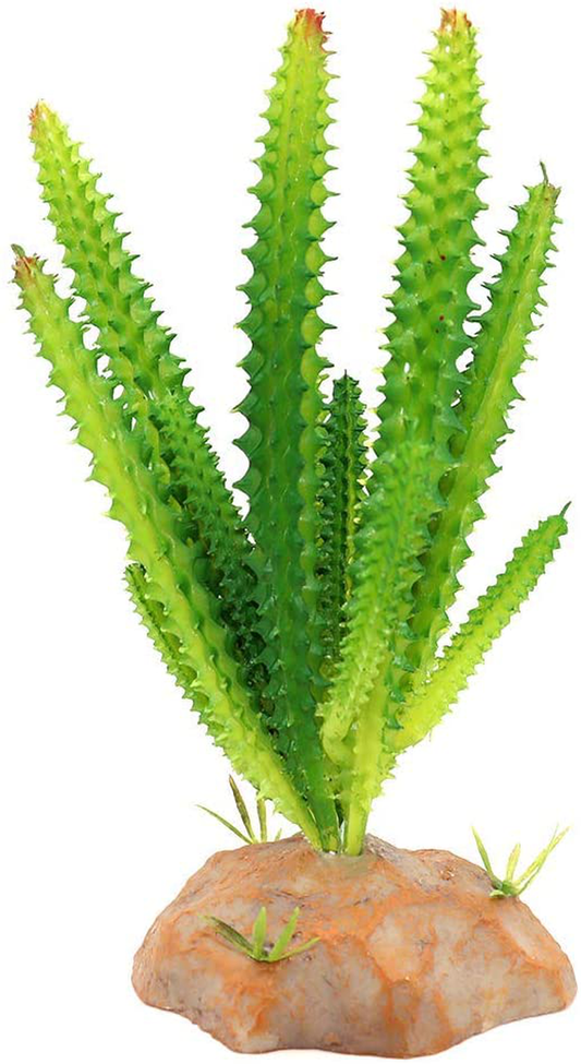 SLSON Reptile Plants Terrarium Decor Cactus Plastic Plant Ornament for Lizard Gecko Bearded Dragon Habitat Decoration Animals & Pet Supplies > Pet Supplies > Reptile & Amphibian Supplies > Reptile & Amphibian Habitat Accessories SLSON   