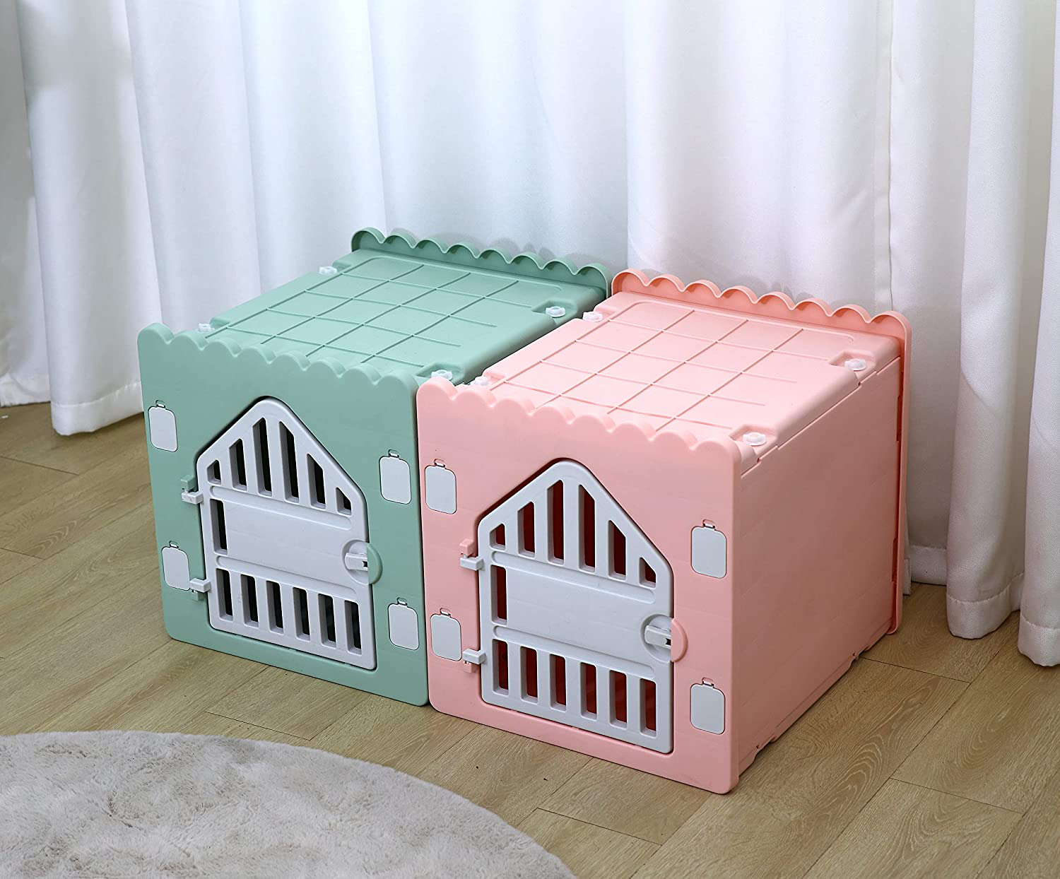 Dog House and Cat House without Metal Screw Puppy House Easy to Assemble and Disassemble Plastic Durable Waterproof Kennel Pet House for Dogs and Cats Animals & Pet Supplies > Pet Supplies > Dog Supplies > Dog Houses FIRE WOLF   