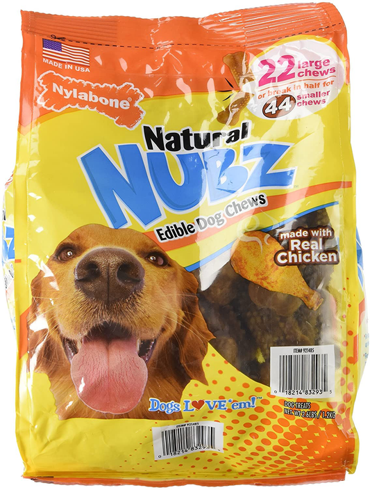 Nylabone Natural Nubz Edible Dog Chews, 22 Count Animals & Pet Supplies > Pet Supplies > Dog Supplies > Dog Treats Nylabone   