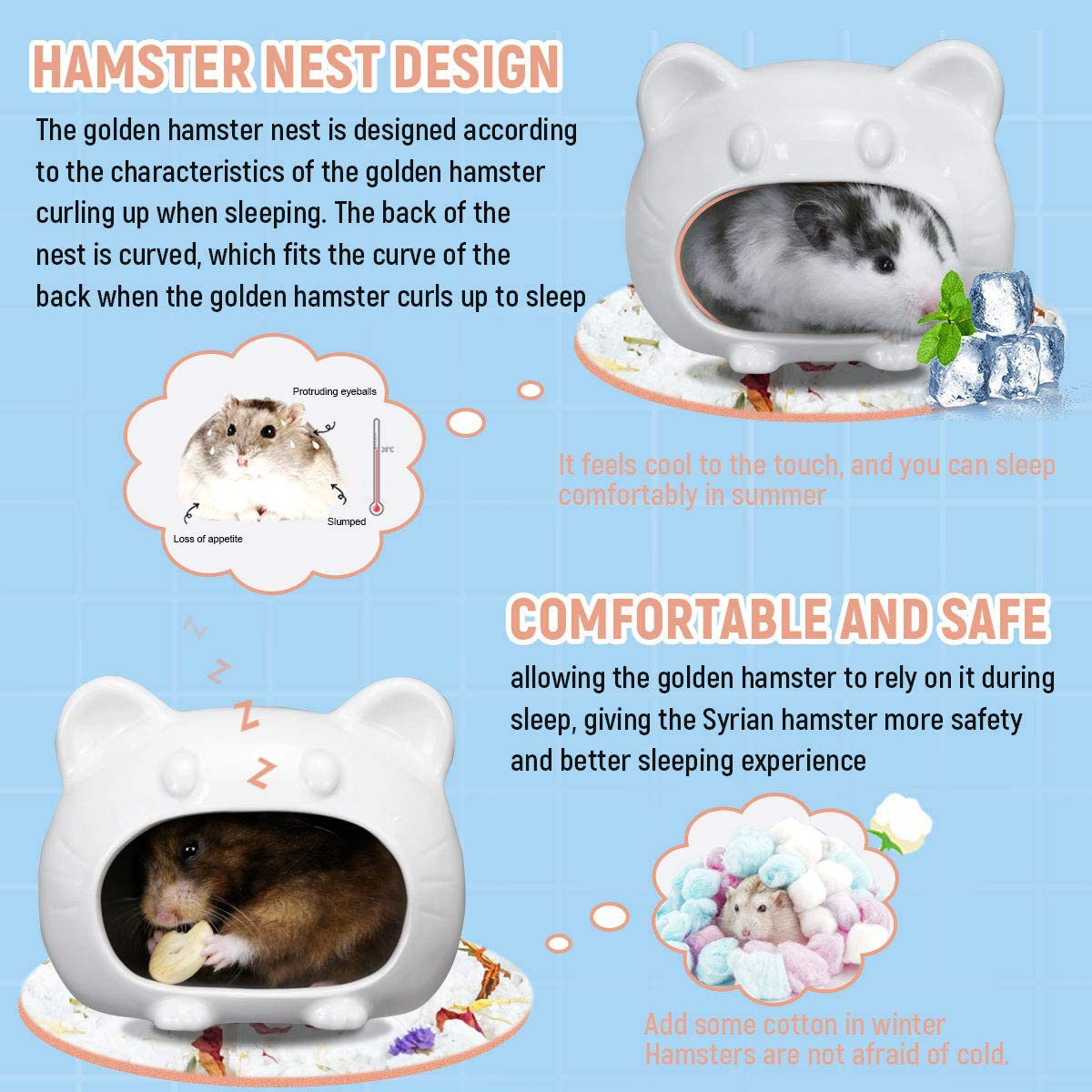 Maohegou Syrian Hamster Ceramic Accessories Golden Hamster Habitat Syrian Hamster Food Bowl Golden Hamster Toilet Gakaria Hamster Food Bowl Roborowski Hamster Bathtub Campbell Hamster Bowl Animals & Pet Supplies > Pet Supplies > Small Animal Supplies > Small Animal Habitat Accessories maohegou   