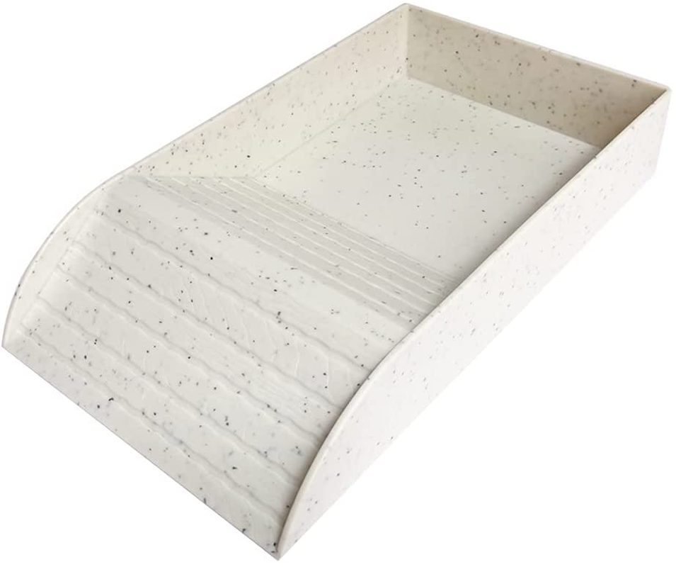 Reptile Feeding Dish with Ramp and Basking Platform Turtle Food and Water Fit for Bath Aquarium Habitat for Lizards Amphibians Animals & Pet Supplies > Pet Supplies > Reptile & Amphibian Supplies > Reptile & Amphibian Habitat Accessories Monwapet Granite Texture  