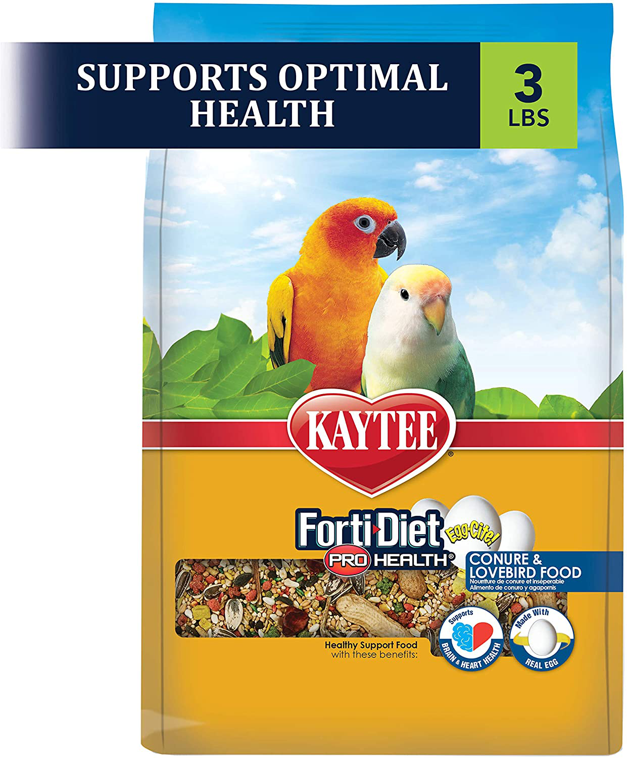 Kaytee Forti-Diet Pro Health Egg-Cite! Food Conure 3Lb Animals & Pet Supplies > Pet Supplies > Bird Supplies > Bird Food Kaytee   