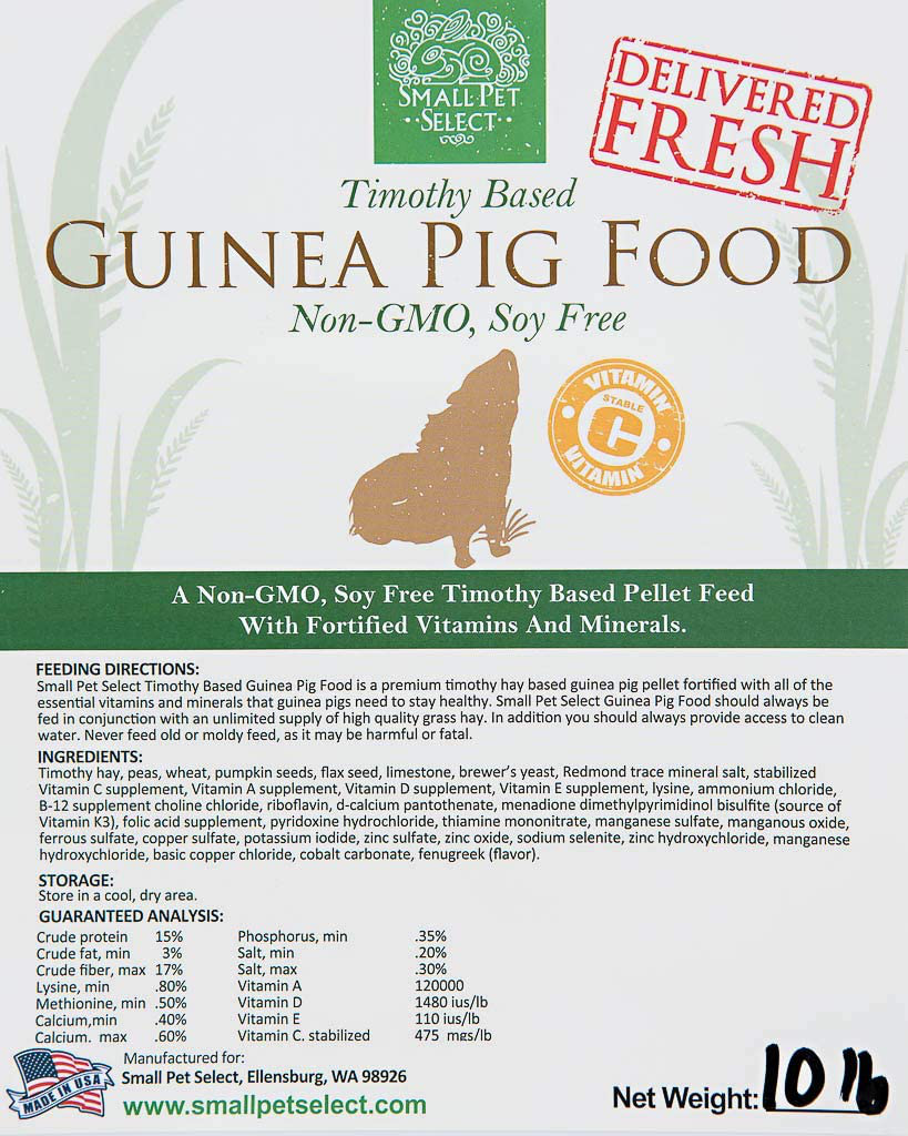 Small Pet Select-Premium Guinea Pig Pellet Food, Non-Gmo, Soy Free. Local Ingredients in Pacific Northwest Animals & Pet Supplies > Pet Supplies > Small Animal Supplies > Small Animal Food Small Pet Select   