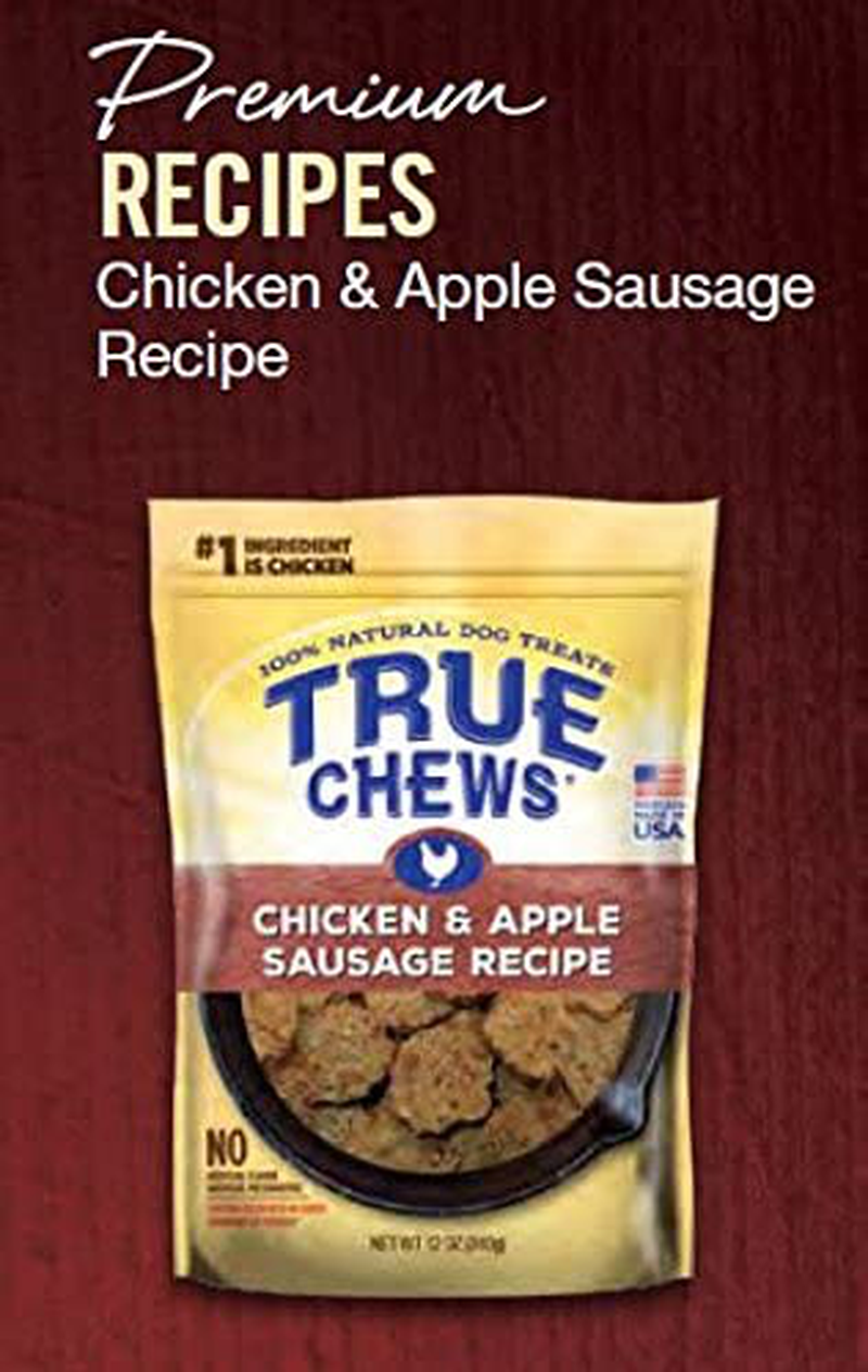 True Chews Natural Dog Treats Chicken & Apple Sausage Recipe, 12 Oz Animals & Pet Supplies > Pet Supplies > Dog Supplies > Dog Treats True Chews   