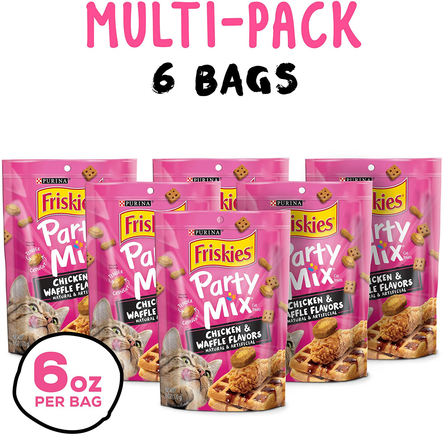 Purina Friskies Party Mix Adult Cat Treats - (6) 6 Oz. Pouches Animals & Pet Supplies > Pet Supplies > Cat Supplies > Cat Treats Purina Friskies   