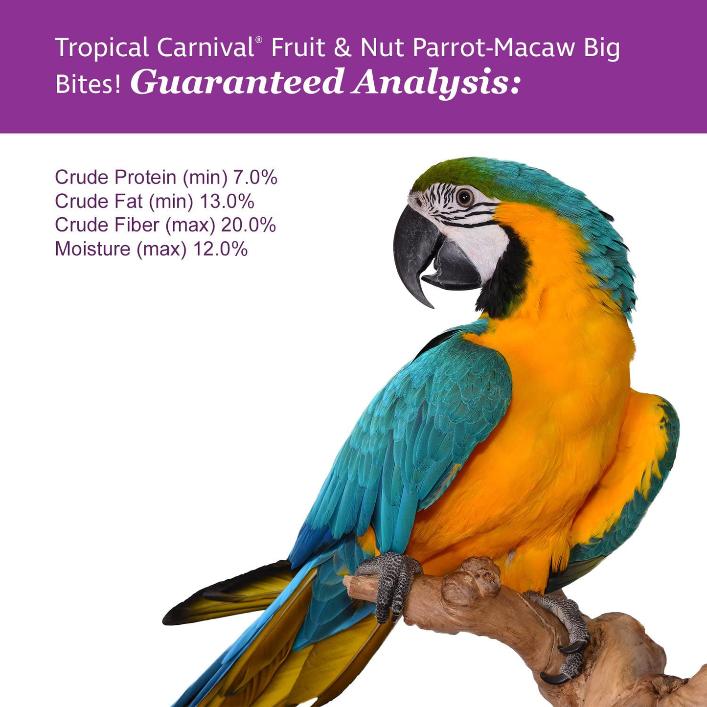 F.M. Brown'S Tropical Carnival Fruit and Nut Parrot-Macaw Big Bites. 10 Oz Bag - Foraging Treat with Fruits, Veggies, and In-Shell Nuts Animals & Pet Supplies > Pet Supplies > Bird Supplies > Bird Treats F.M.Brown's   