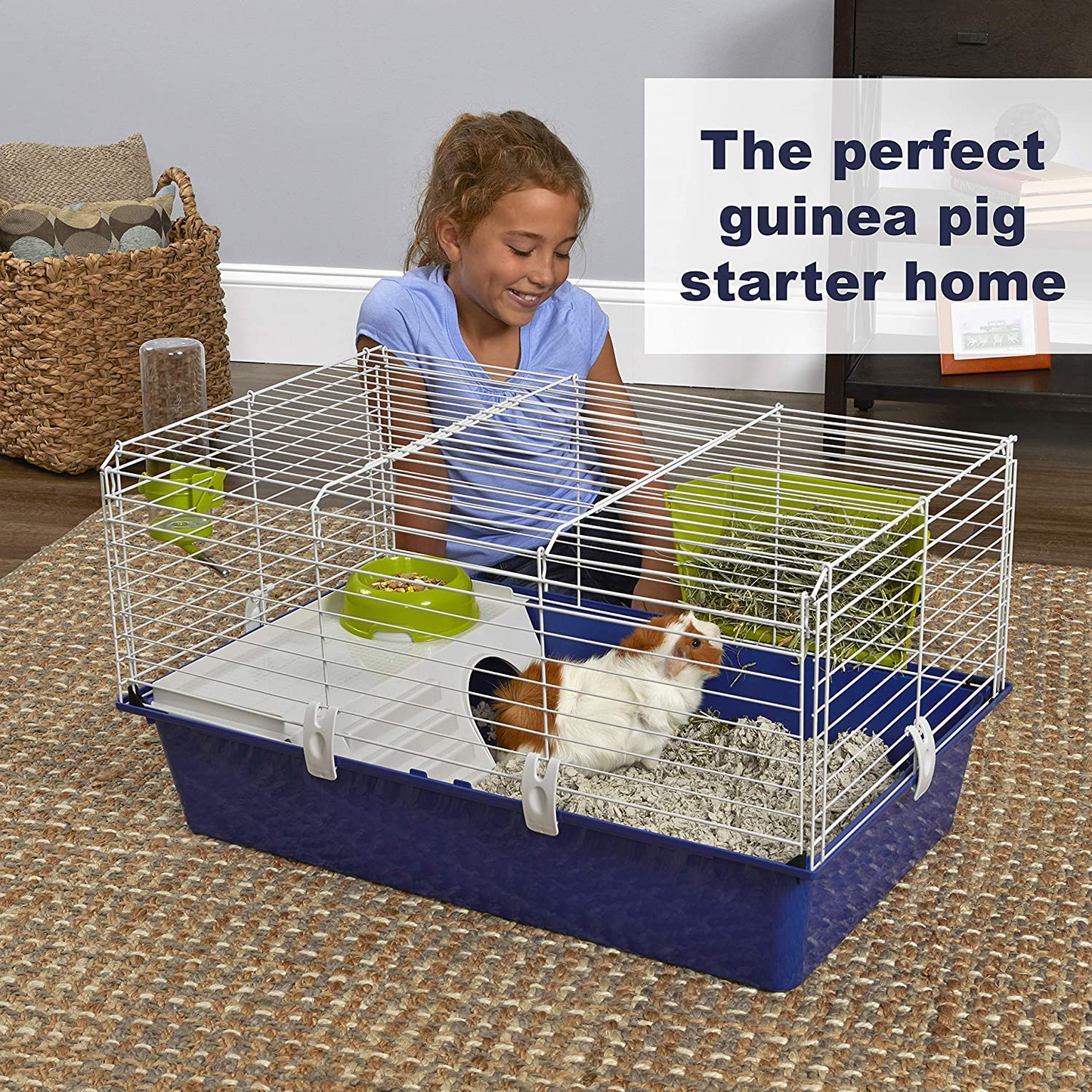 Midwest Homes for Pets Critterville Cleo Guinea Pig Cage | Includes All Accessories, Blue, Large (171CL) Animals & Pet Supplies > Pet Supplies > Small Animal Supplies > Small Animal Habitat Accessories MidWest Homes for Pets   