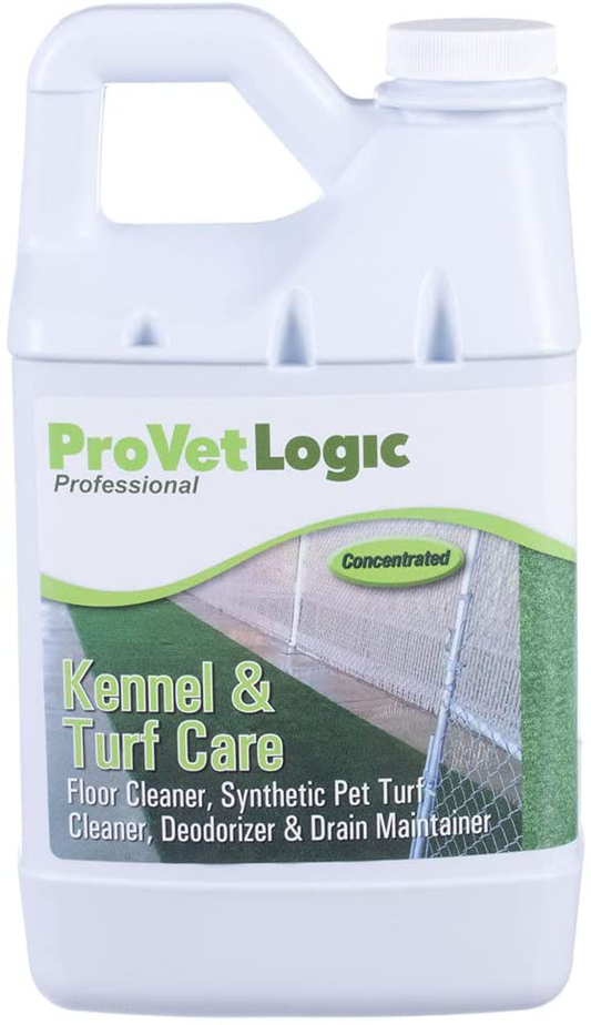 Provetlogic Kennel & Turf Care- Floor Cleaner, Synthetic Pet Turf Cleaner, Deodorizer & Drain Maintainer (Concentrated)- 1/2 Gallon