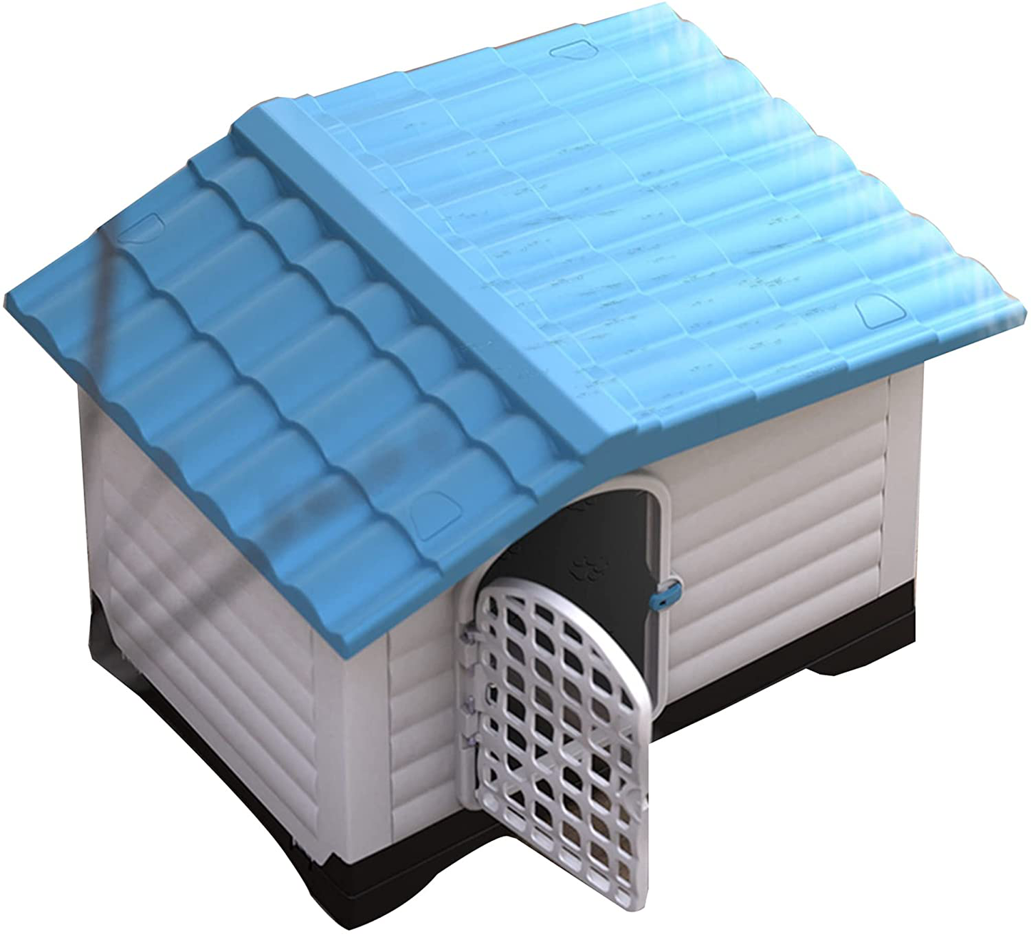 WEIE Plastic Dog Houses, Indoor Outdoor Waterproof Dog Kennel,Insulated Dog House for Small Medium Large Dogs, Easy to Assemble, No Tools Required for Assembly