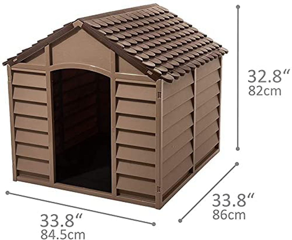 Starplast Dog House Kennel - Weather & Water Resistant - Easy Assembly - Perfect for Small to Large Sized Dogs