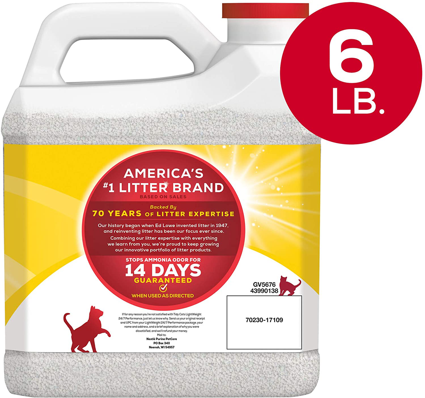 Purina Tidy Cats Light Weight, Low Dust, Clumping Cat Litter, Lightweight 24/7 Performance Multi Cat Litter - 6 Lb. Jug Animals & Pet Supplies > Pet Supplies > Cat Supplies > Cat Litter Purina Tidy Cats   