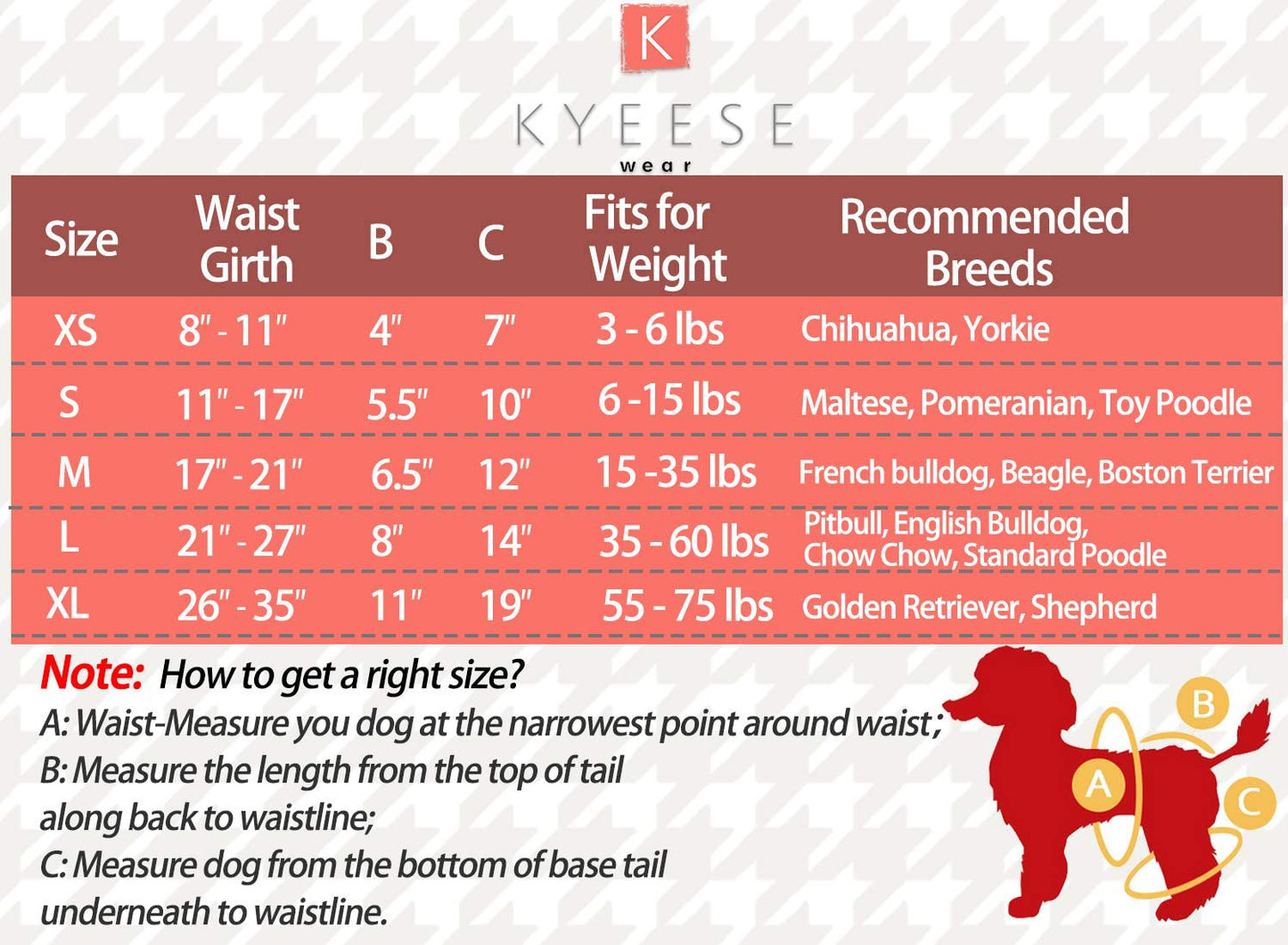 KYEESE Sports Female Dog Diapers Reusable (3 Pack) Breathable Dog Panties Wraps Dog Diaper Cover Washable with inside Pocket