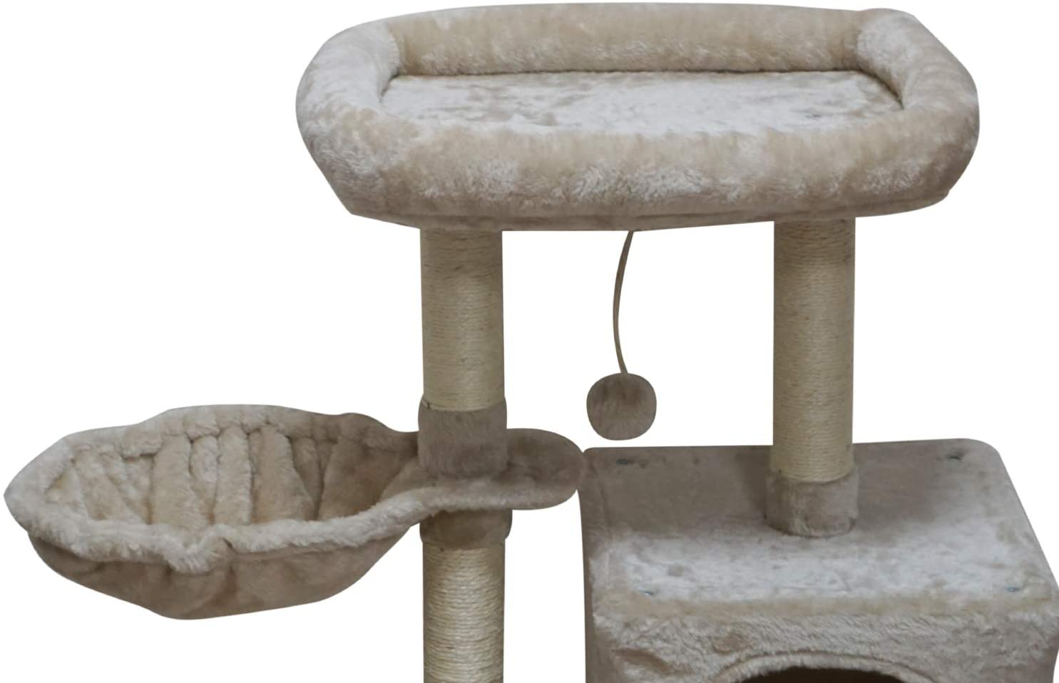 FISH&NAP Cat Tree Cat Tower Cat Condo Sisal Scratching Posts with Jump Platform Cat Furniture Activity Center Play House Grey Animals & Pet Supplies > Pet Supplies > Cat Supplies > Cat Furniture FISH&NAP   