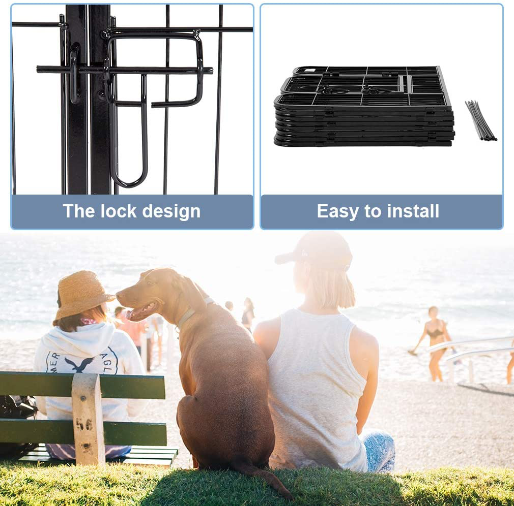 Dog Playpen 8/16/24/32 Panels Heavy Duty Dog Pen 40" Height X 32" Width Dog Exercise Pen Cat Fence with Doors for Large Dogs,Outdoor/Indoor,Rv, Camping, Yard Animals & Pet Supplies > Pet Supplies > Dog Supplies > Dog Kennels & Runs BestPet   