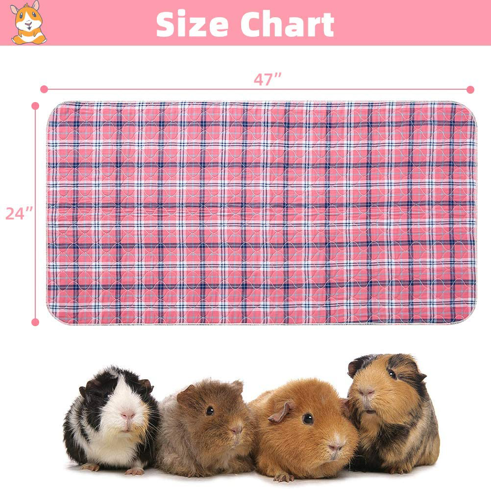 SCENEREAL Guinea Pig Cage Liners - Classic Plaid Guinea Pig Bedding & Litter, Durable Strong Water Absorption Pet Pee Pad for Guinea Pig Hamster and Other Small Pets Using Animals & Pet Supplies > Pet Supplies > Small Animal Supplies > Small Animal Bedding SCENEREAL   