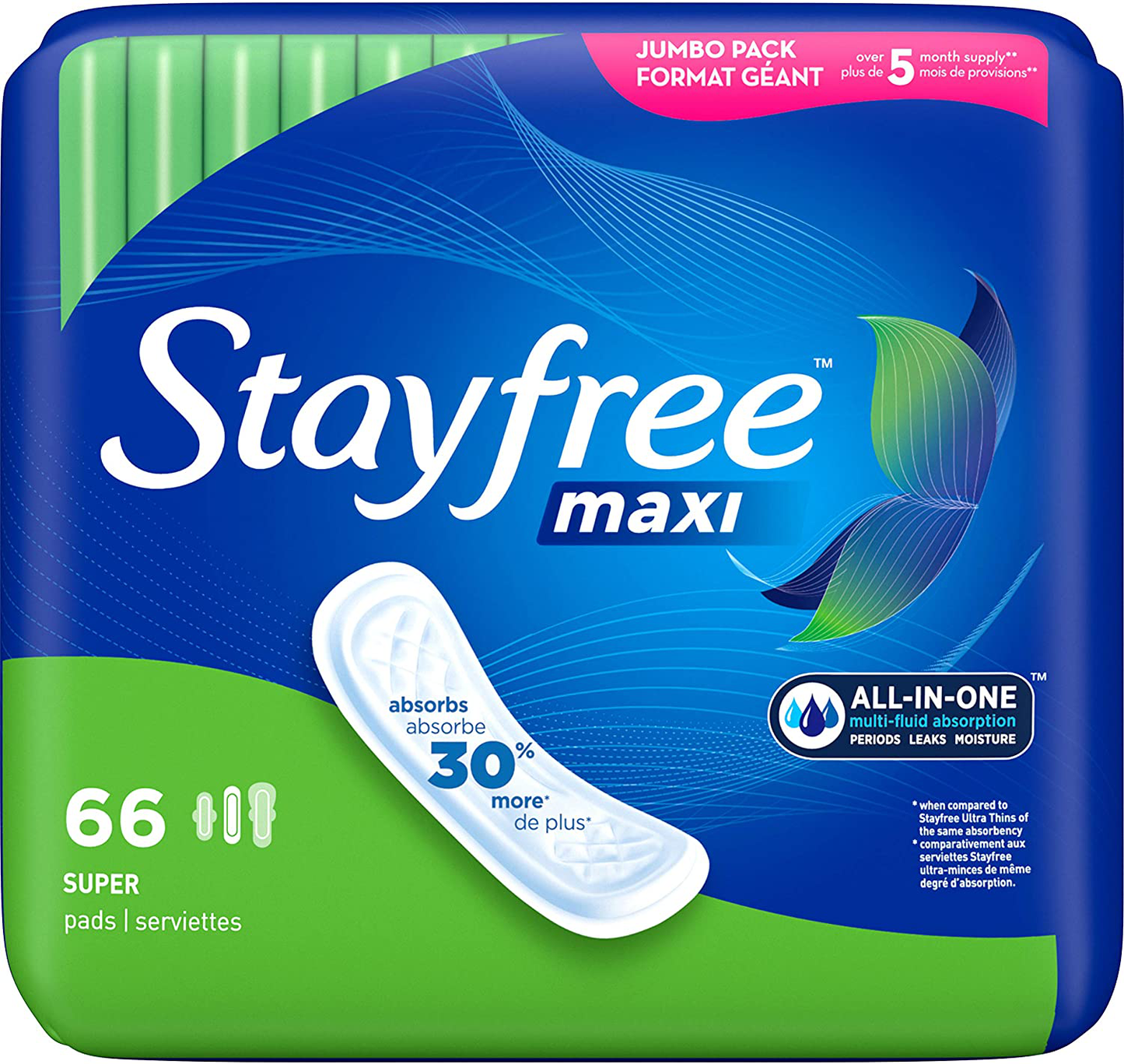 Stayfree Maxi Pads for Women, Super - 66 Count Animals & Pet Supplies > Pet Supplies > Dog Supplies > Dog Diaper Pads & Liners Stayfree   