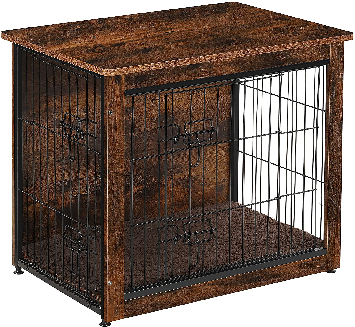 DWANTON Dog Crate Furniture, Wooden Pet Crate End Table, Indoor Dog Kennel for Small/Medium/Large Dog