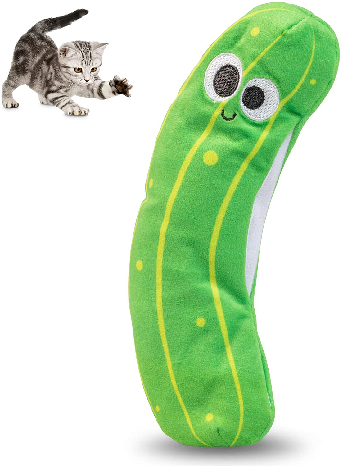 Pet Craft Supply Wiggle Pickle and Shimmy Shark Flipper Flopper Interactive Electric Realistic Flopping Wiggling Moving Fish Potent Catnip and Silvervine Cat Toy Animals & Pet Supplies > Pet Supplies > Cat Supplies > Cat Toys Pet Craft Supply Pickle  