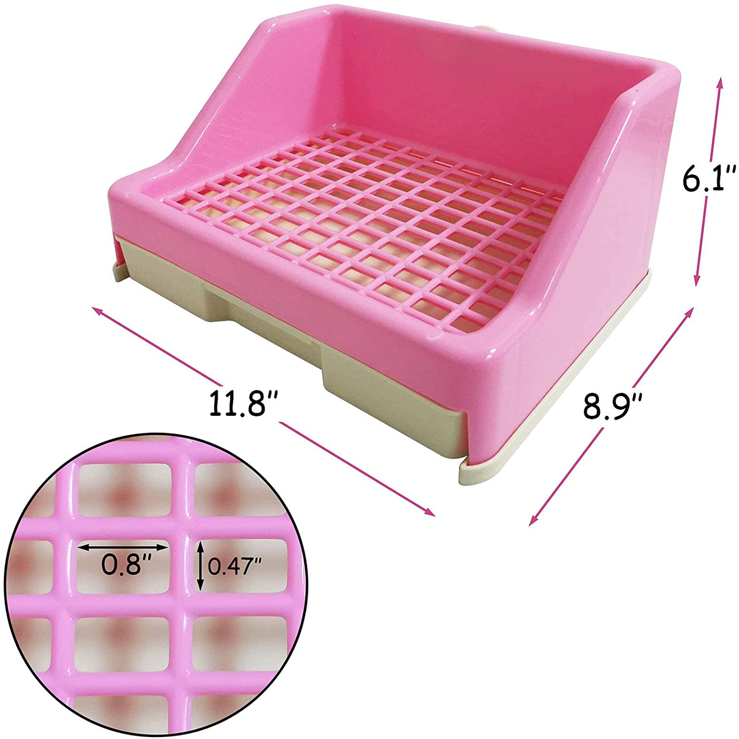 Kathson Rabbit Litter Box Trainer Small Animal Potty Corner Toilet with Drawer Pet Cage Pan Litter Bedding Box for Adult Guinea Pig Hamster Bunny Ferret Galesaur Mouse Squirrel Animals & Pet Supplies > Pet Supplies > Small Animal Supplies > Small Animal Bedding kathson   