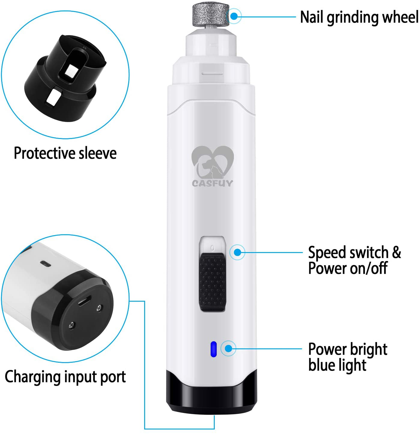 Casfuy dog nail grinder deals