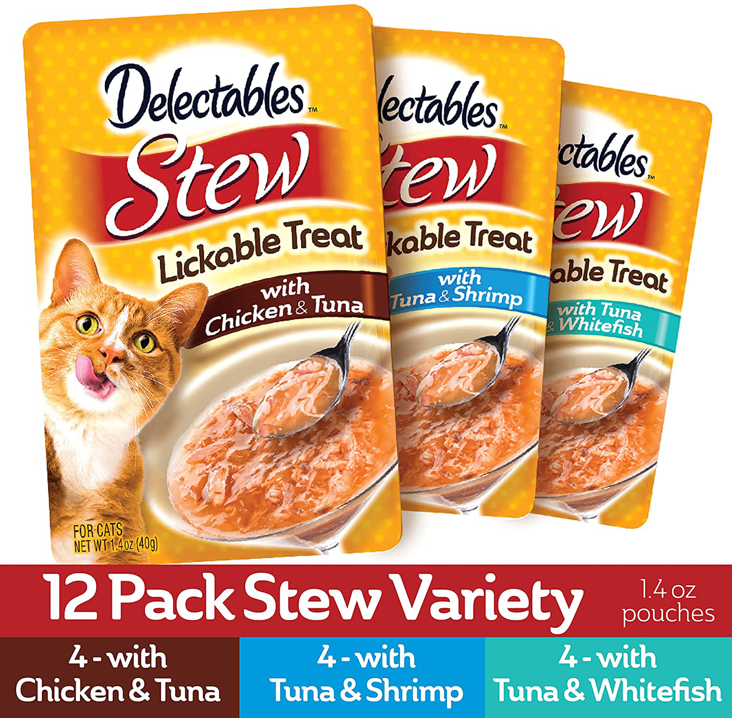 Hartz Delectables Stew Lickable Wet Cat Treats for Adult & Senior Cats, Multiple Flavors Animals & Pet Supplies > Pet Supplies > Cat Supplies > Cat Treats Hartz   