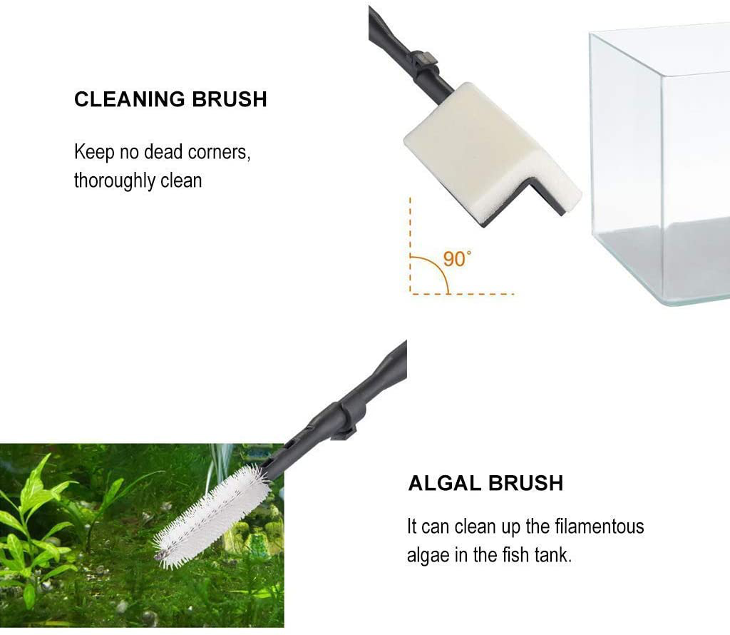 UPETTOOLS Aquarium Cleaning Tool 6 in 1 Fish Tank Cleaning Kit Algae Scraper Scrubber Pad Adjustable Long Handle Fish Tank Brush Cleaner Set Animals & Pet Supplies > Pet Supplies > Fish Supplies > Aquarium Fish Nets UPETTOOLS   