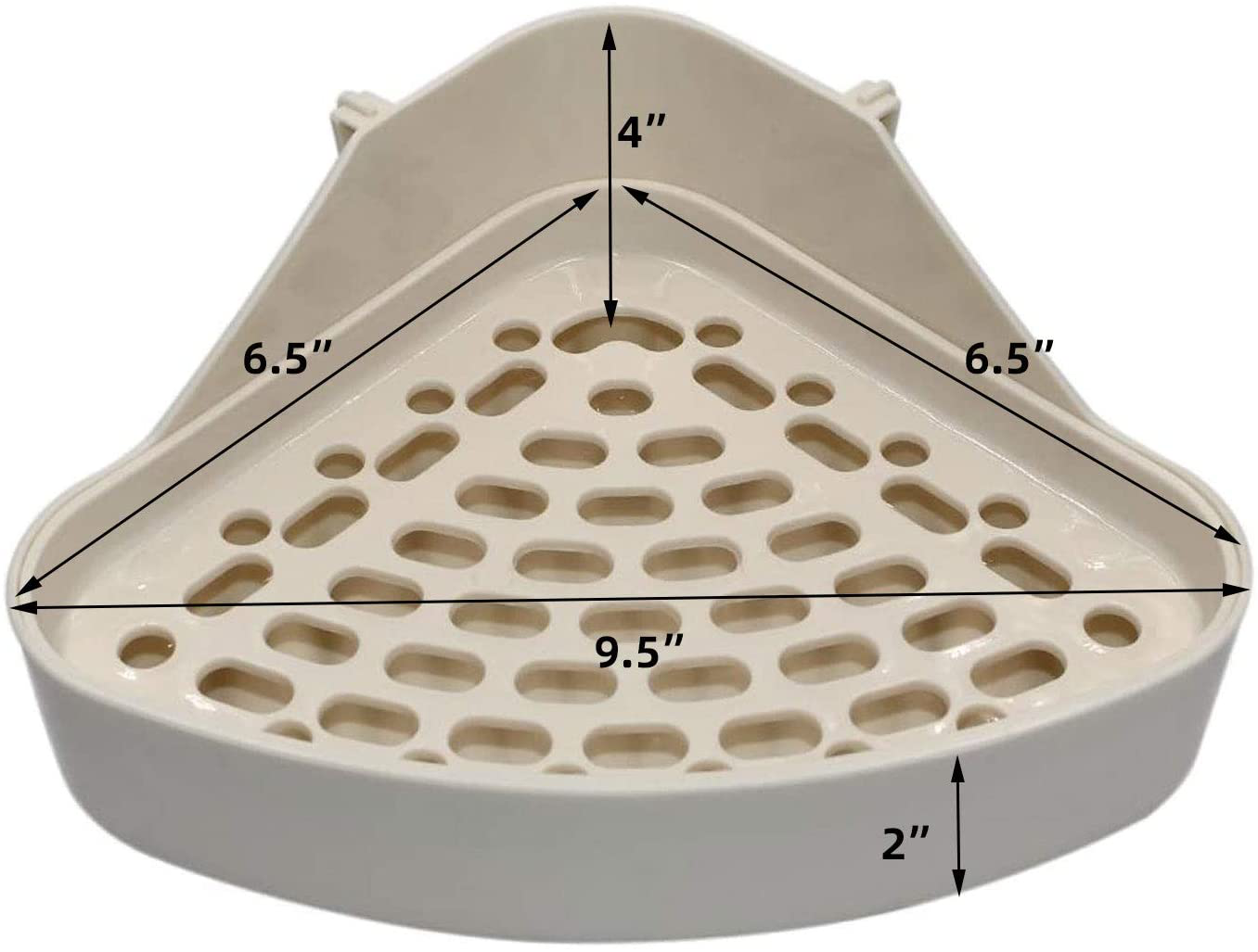 Md Trade Triangle Potty Trainer Corner Litter Bedding Box Pet Pan for Small Animal/Rabbit/Guinea Pig/Galesaur/Hamster/Ferret(White)（9.64"X6.89"X4"） Animals & Pet Supplies > Pet Supplies > Small Animal Supplies > Small Animal Bedding KisSealed   