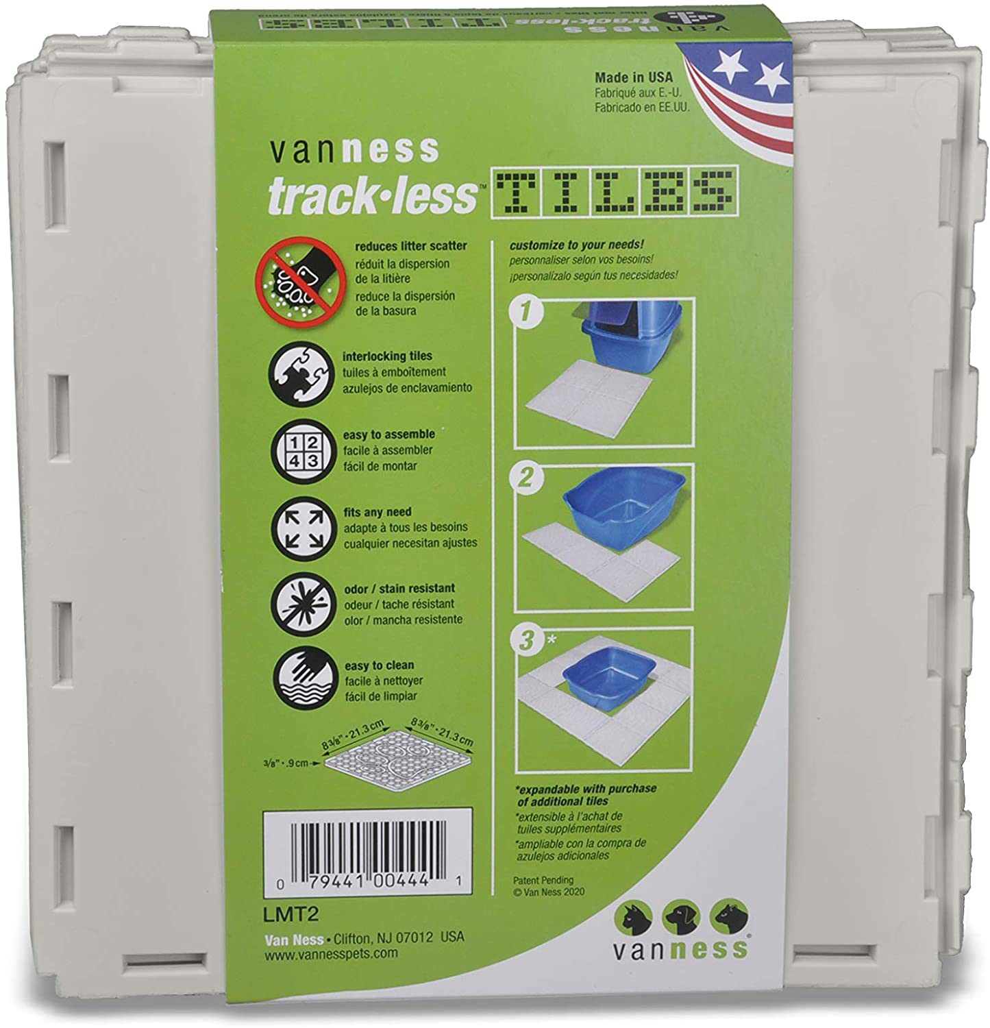 Van Ness Trackless Cat Litter Mat Tiles Animals & Pet Supplies > Pet Supplies > Cat Supplies > Cat Litter Box Mats Van Ness   