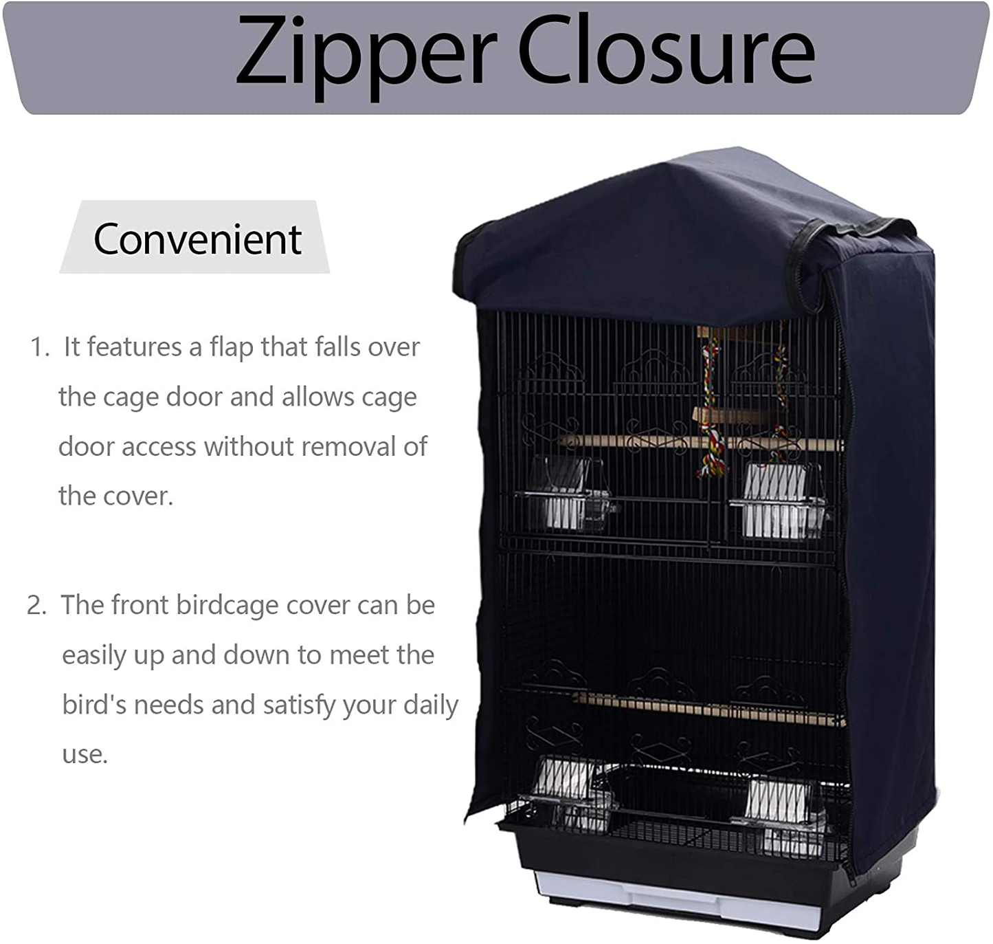 Bonaweite Birdcage Cover Parrot Cage Cover Shade Pet Universal Blackout Windproof Light-Proof Sleep Reduces Distractions Night Accessories Cloth without Cage Animals & Pet Supplies > Pet Supplies > Bird Supplies > Bird Cage Accessories Bonaweite   