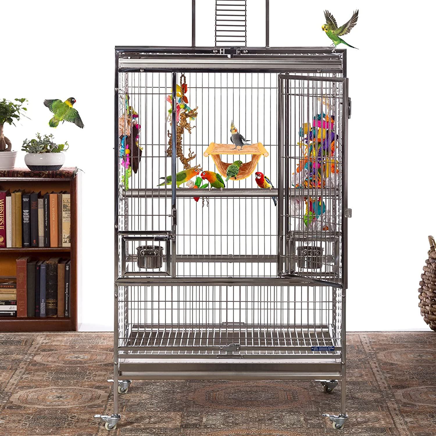 BWOGUE Winter Warm Bird Nest Bed Hanging Hammock Snuggle Hut Parrot House Tent Toy Bird Cage Perch for Parakeet Budgies Cockatiels Lovebird Cockatoo Finch Hamster Chinchilla Guinea Pig Animals & Pet Supplies > Pet Supplies > Bird Supplies > Bird Ladders & Perches BWOGUE   