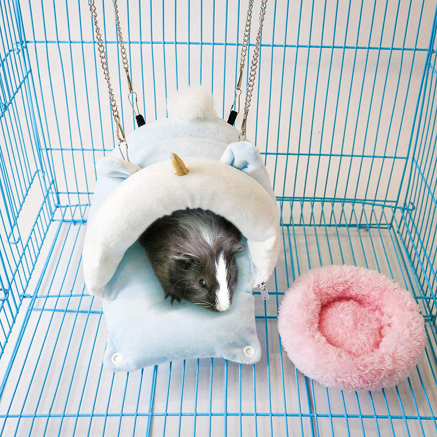 Roundler Hamster Bed Houses,Small Animal Hideouts,Cozy Warm Hanging Sleeping House Small Pet Animals Habitat Cage Accessories for Chinchilla,Ferrets,Mini Hedgehog,Sugar Glider,Rat,Guinea Pig