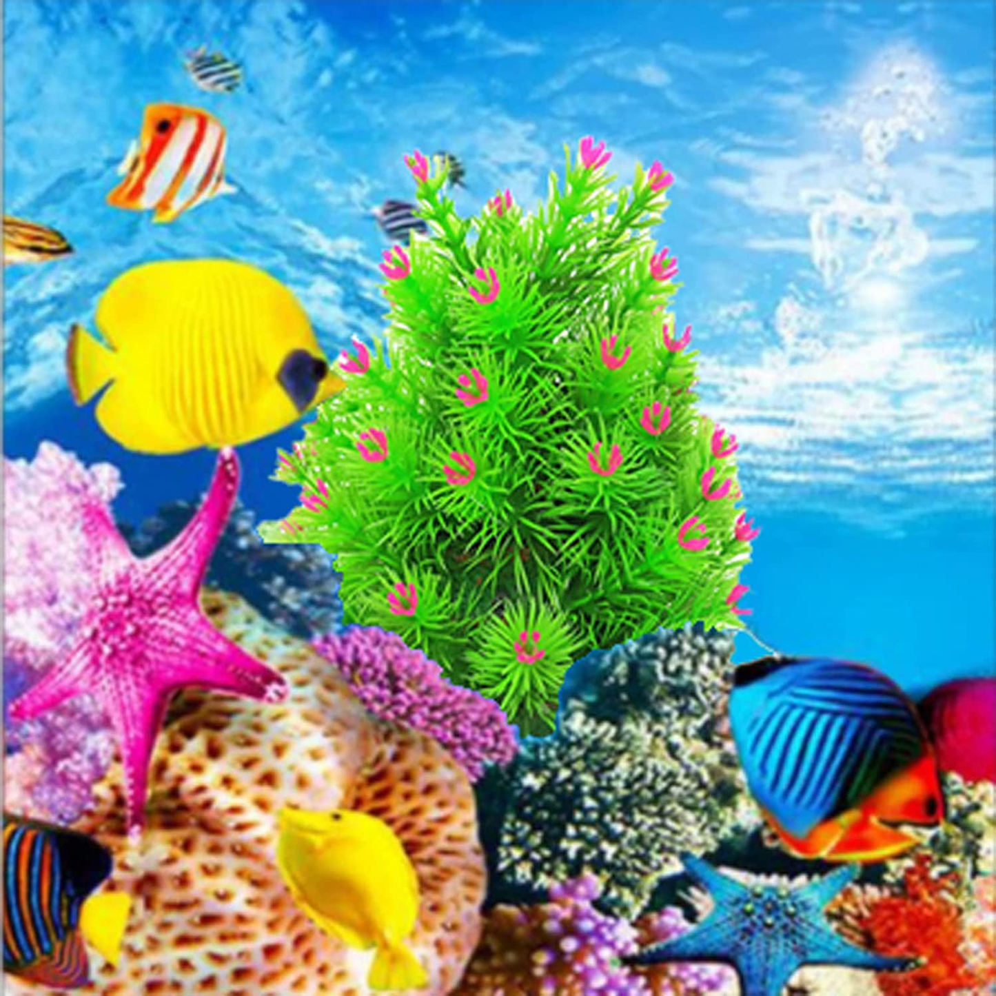 Artificial Green Christmas Tree Ornaments Underwater Aquarium Landscape Background Decorations Fish Tank Decor Accessories Kangsanli Animals & Pet Supplies > Pet Supplies > Fish Supplies > Aquarium Decor Kangsanli   