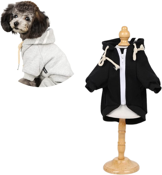 Fenrici Dog Hoodie - Comfortable, Fashionable and Machine Washable Pet Dog Sweatshirt, Dog Clothing for Small and Medium Dogs - Available in Black, Grey, Pink Animals & Pet Supplies > Pet Supplies > Dog Supplies > Dog Apparel F FENRICI Black Medium 10-15 lbs 