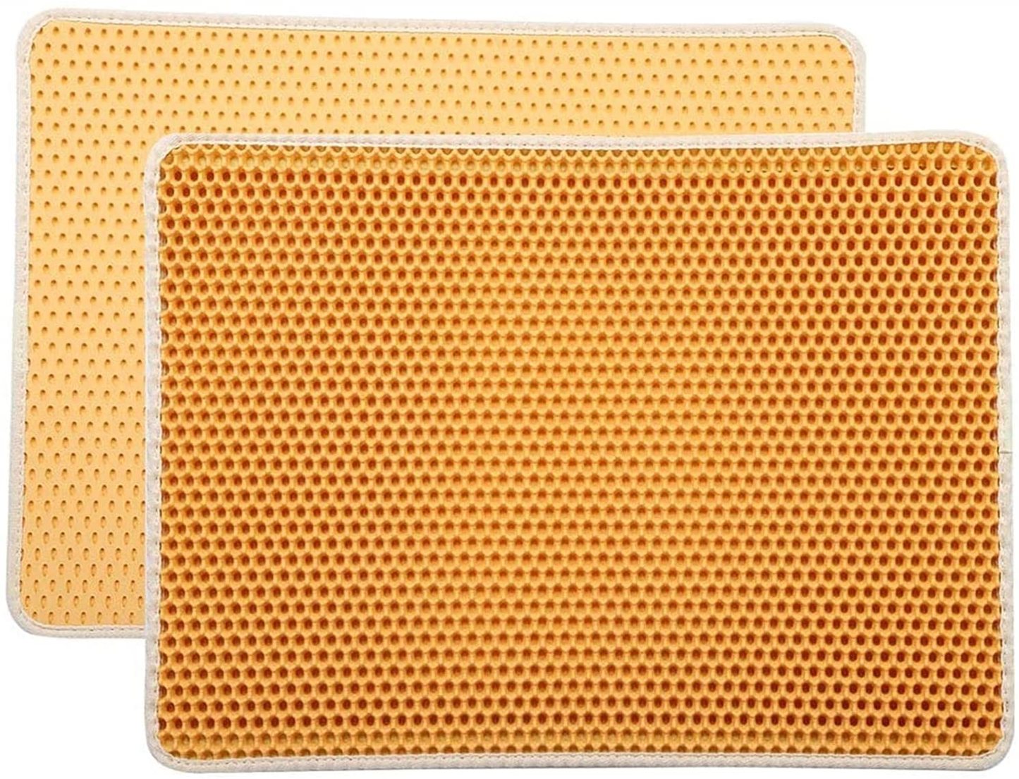Yellow Honeycomb Double Layer Photo Mat