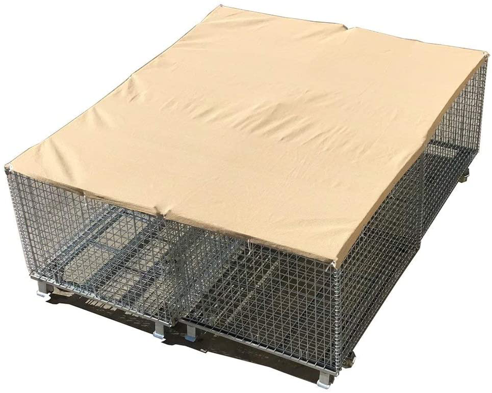 Alion Home© Sun Block Dog Run & Pet Kennel Shade Cover (Dog Kennel Not Included) (10' X 14', Sand) Animals & Pet Supplies > Pet Supplies > Dog Supplies > Dog Kennels & Runs Alion Home Beige 12' x 12' 
