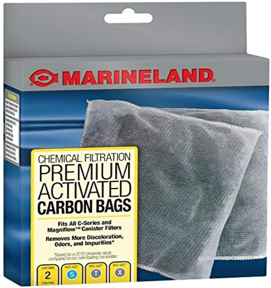 Marineland Premium Activated Carbon Bags, for Chemical Filtration in Aquariums
