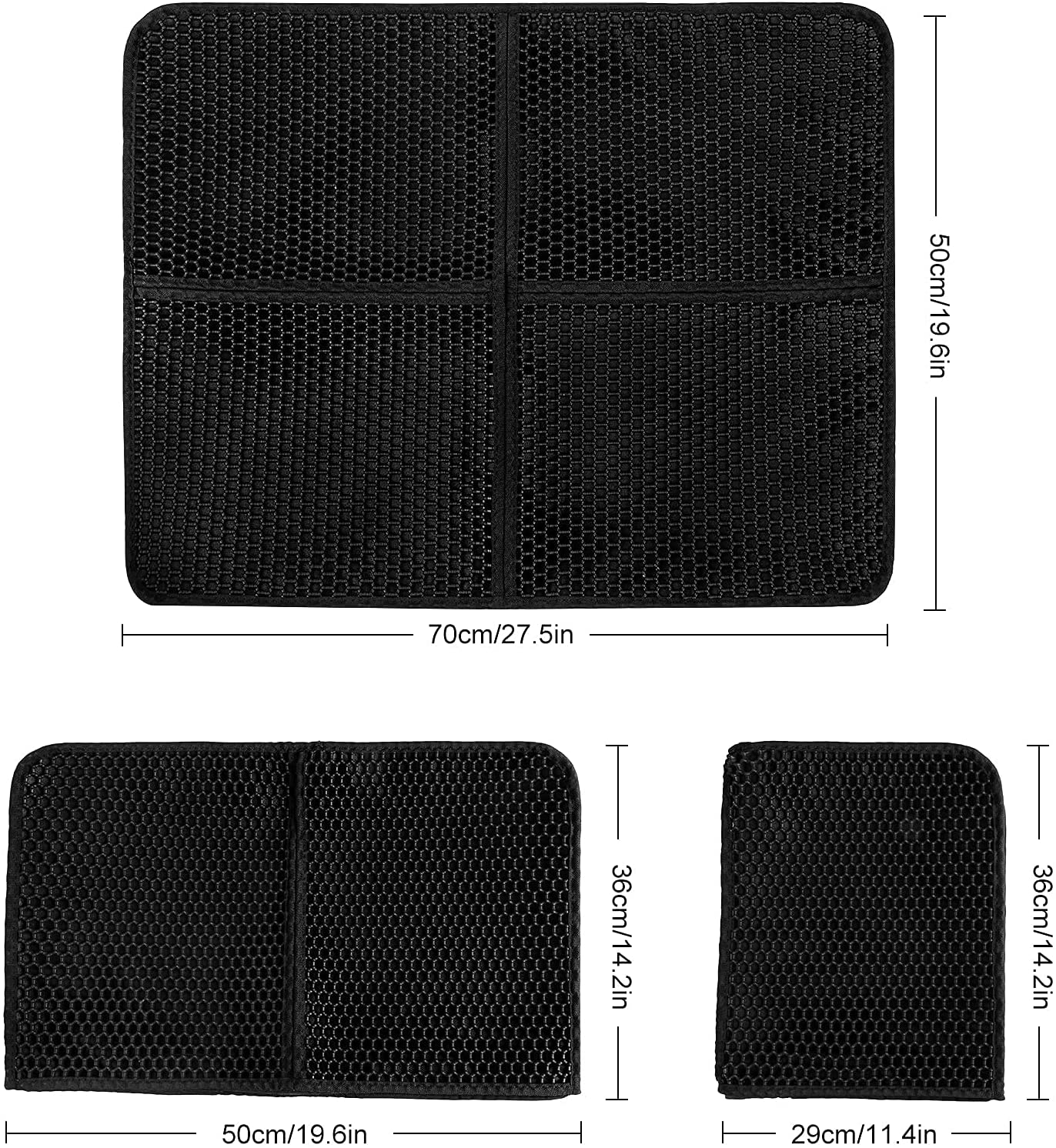 Dorakitten Cat Litter Mat Litter Box Mats Kitty Large Litter Trapping Foldable Mats Honeycomb Urine-Proof Waterproof Tracking Pad Cat Litter Catcher Rug with Pan Bags Animals & Pet Supplies > Pet Supplies > Cat Supplies > Cat Litter Box Mats Dorakitten   