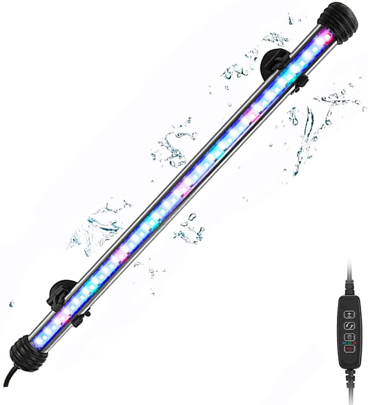 DOCEAN Submersible LED Aquarium Lights, Adjustable Fish Tank Light with Timer Auto Turn On/Off and Cycle, 3 Light Modes Light for Fish Tanks 48Cm/18.9 Inch, with Color Changing Animals & Pet Supplies > Pet Supplies > Fish Supplies > Aquarium Lighting DOCEAN 48cm/18.9 Inch  