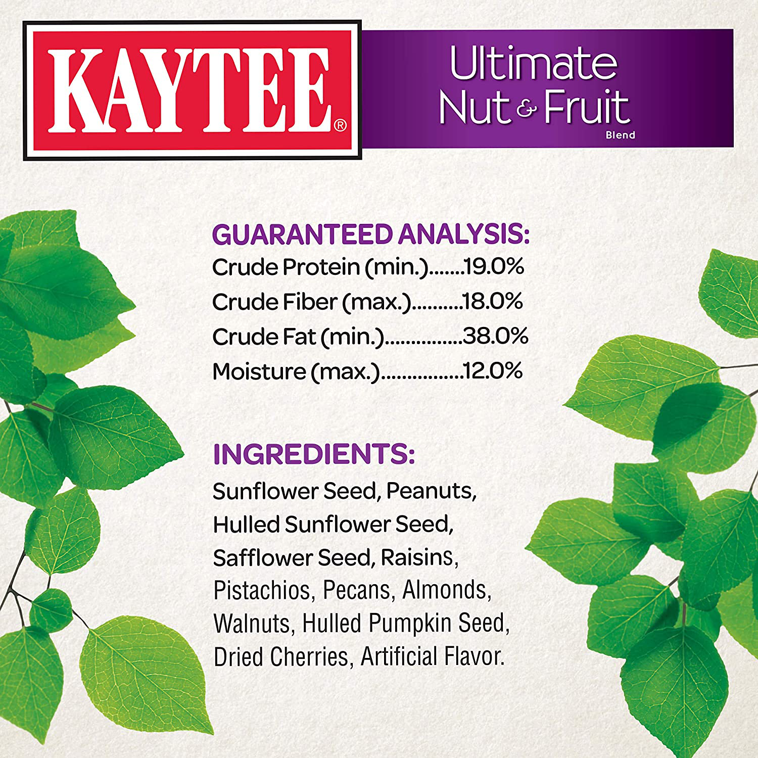 Kaytee Ultimate Nut and Fruit Bird Food, 9.75 Pounds Animals & Pet Supplies > Pet Supplies > Bird Supplies > Bird Food Kaytee   