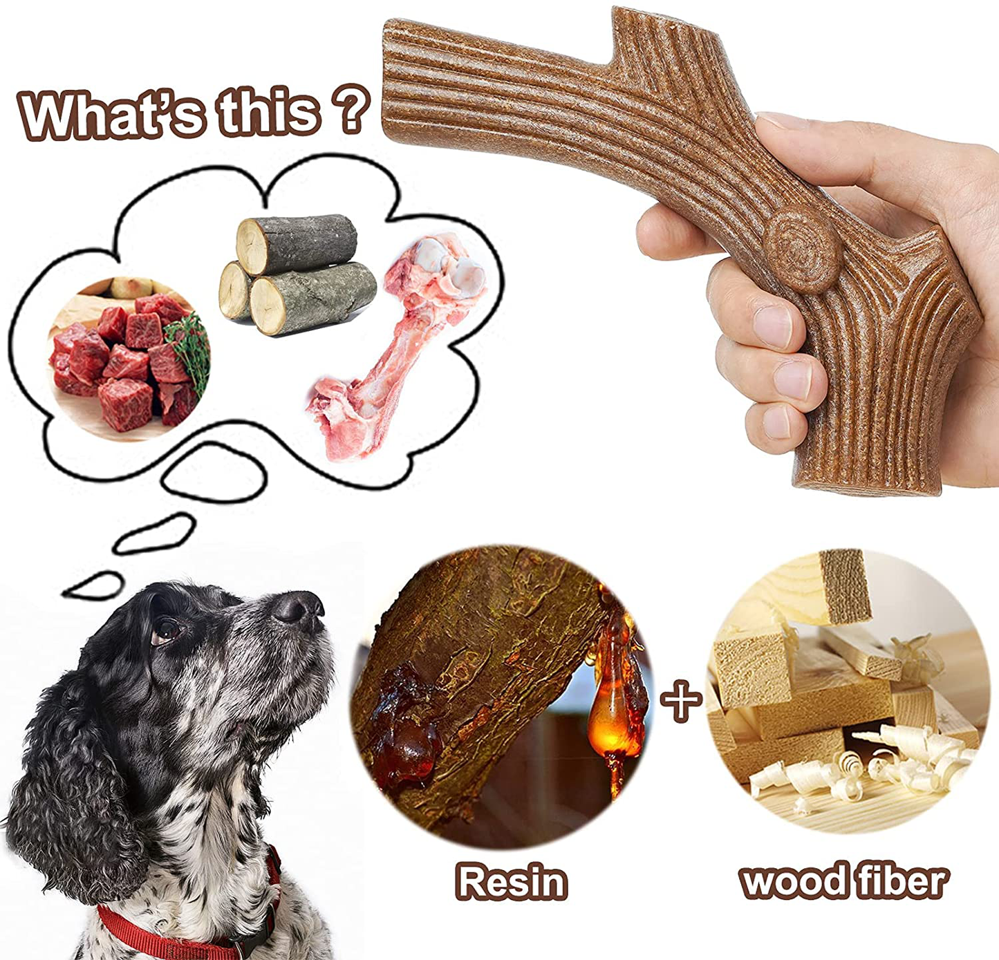 Tough Dog Toys,Deummiu Dog Chew Toys for Aggressive Chewers,Durable Dog Teething Stick Toys for Medium Large Breed - Beef Flavor Animals & Pet Supplies > Pet Supplies > Dog Supplies > Dog Toys Deummiu   