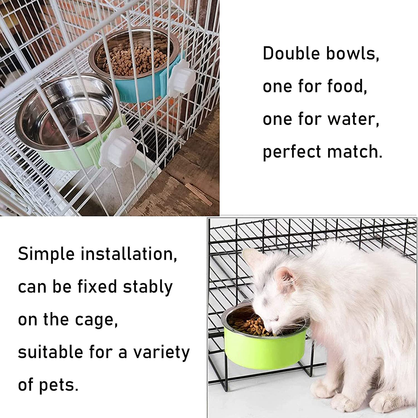 Kathson Rabbit Litter Box Small Animal Potty Trainer Corner Pet Toilet Guinea Pig Litter Bedding Pan with 2 Pcs Pet Removable Hanging Bowls for Rabbits Chinchillas Guinea Pigs Ferrets Animals & Pet Supplies > Pet Supplies > Small Animal Supplies > Small Animal Bedding kathson   